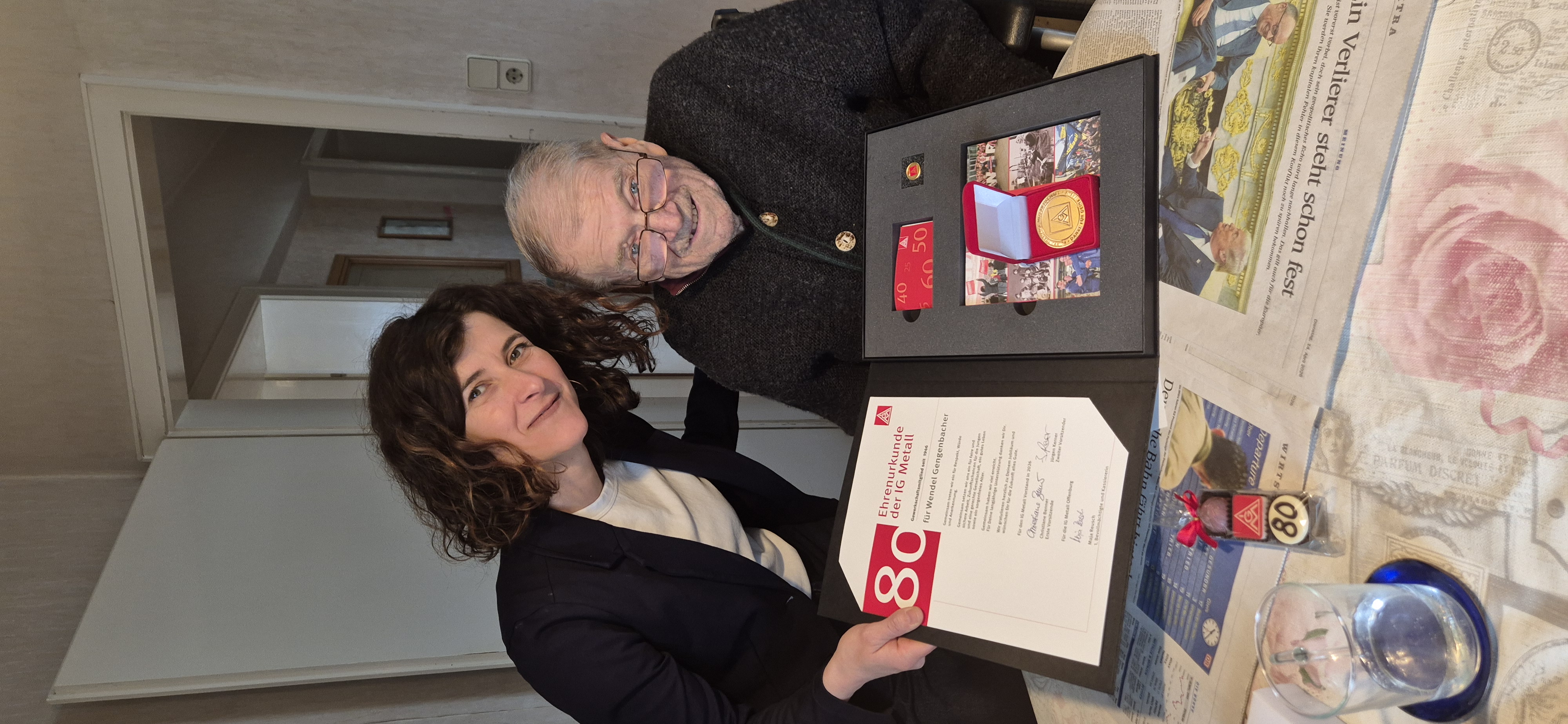 Jubilar Wendelin Gengenbacher, 80 Jahre Mitgliedschaft 